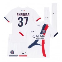 Camiseta Paris Saint-Germain Milan Skriniar #37 Segunda Equipación Replica 2024-25 para niños mangas cortas (+ Pantalones cortos)